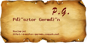 Pásztor Germán névjegykártya